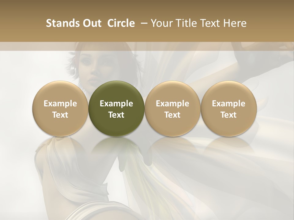 A Woman In A White Dress With A Butterfly On Her Arm PowerPoint Template