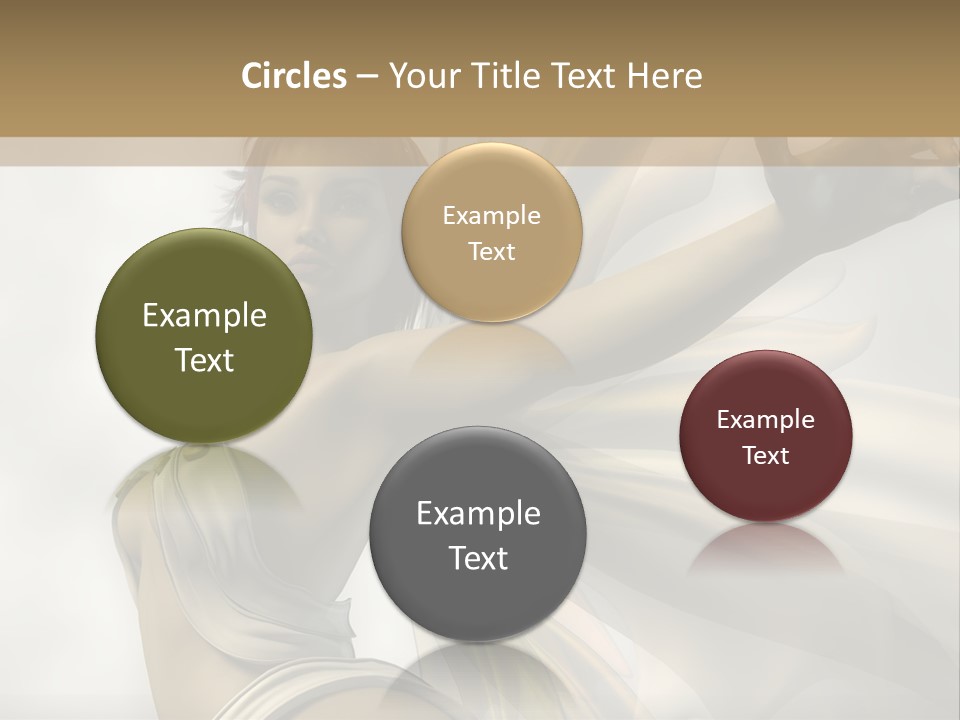 A Woman In A White Dress With A Butterfly On Her Arm PowerPoint Template