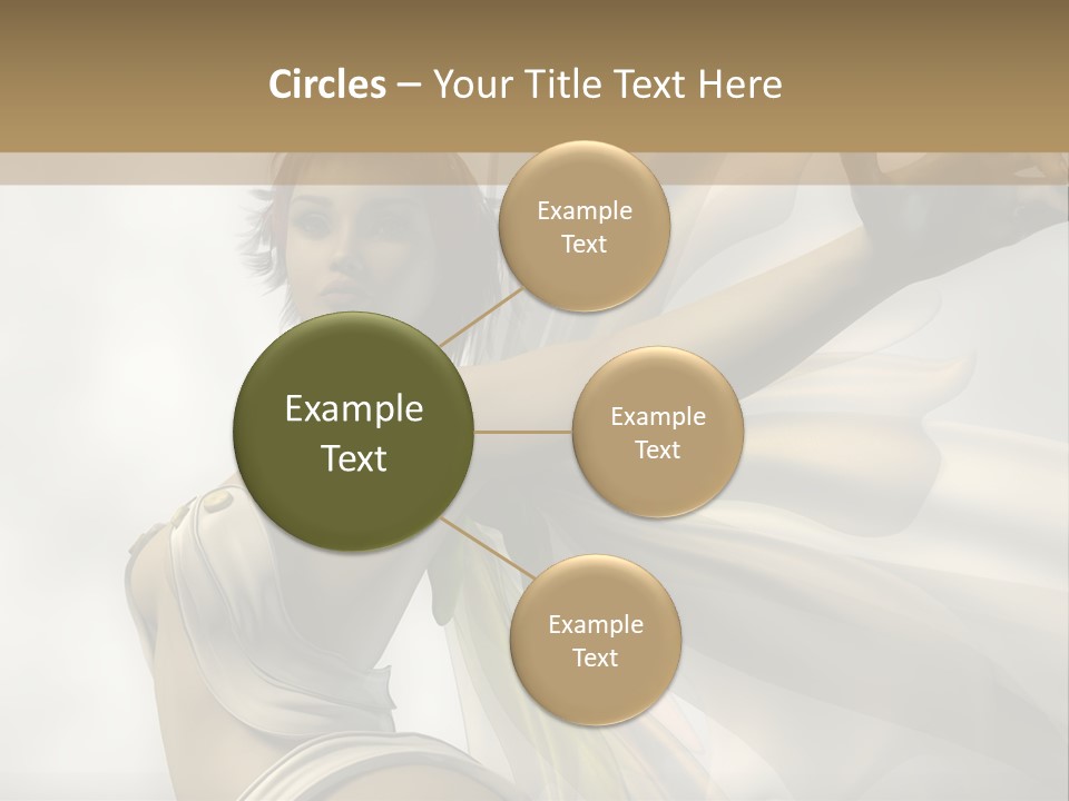 A Woman In A White Dress With A Butterfly On Her Arm PowerPoint Template