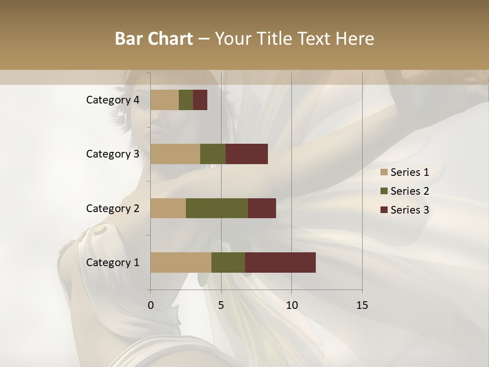 A Woman In A White Dress With A Butterfly On Her Arm PowerPoint Template