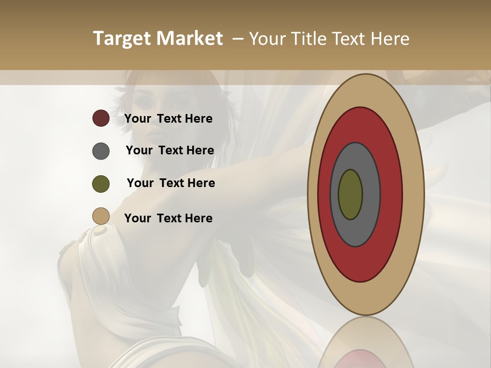 A Woman In A White Dress With A Butterfly On Her Arm PowerPoint Template