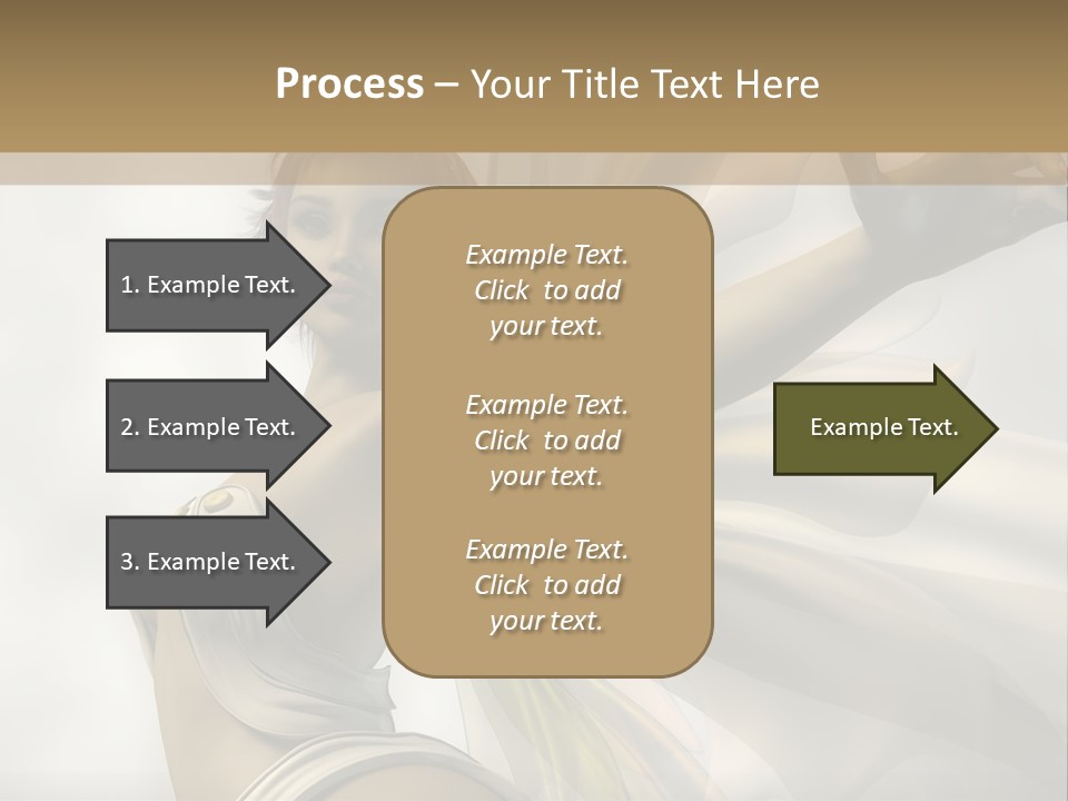 A Woman In A White Dress With A Butterfly On Her Arm PowerPoint Template