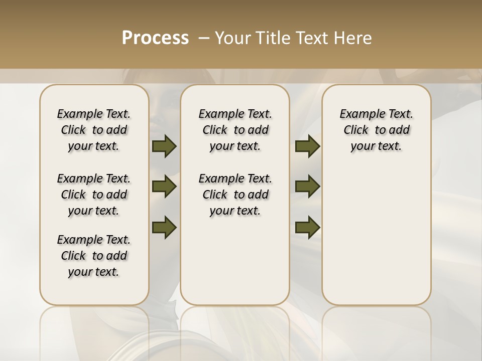 A Woman In A White Dress With A Butterfly On Her Arm PowerPoint Template