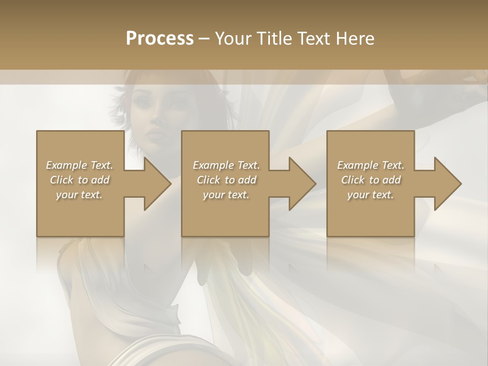 A Woman In A White Dress With A Butterfly On Her Arm PowerPoint Template