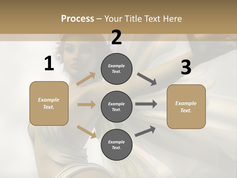 A Woman In A White Dress With A Butterfly On Her Arm PowerPoint Template