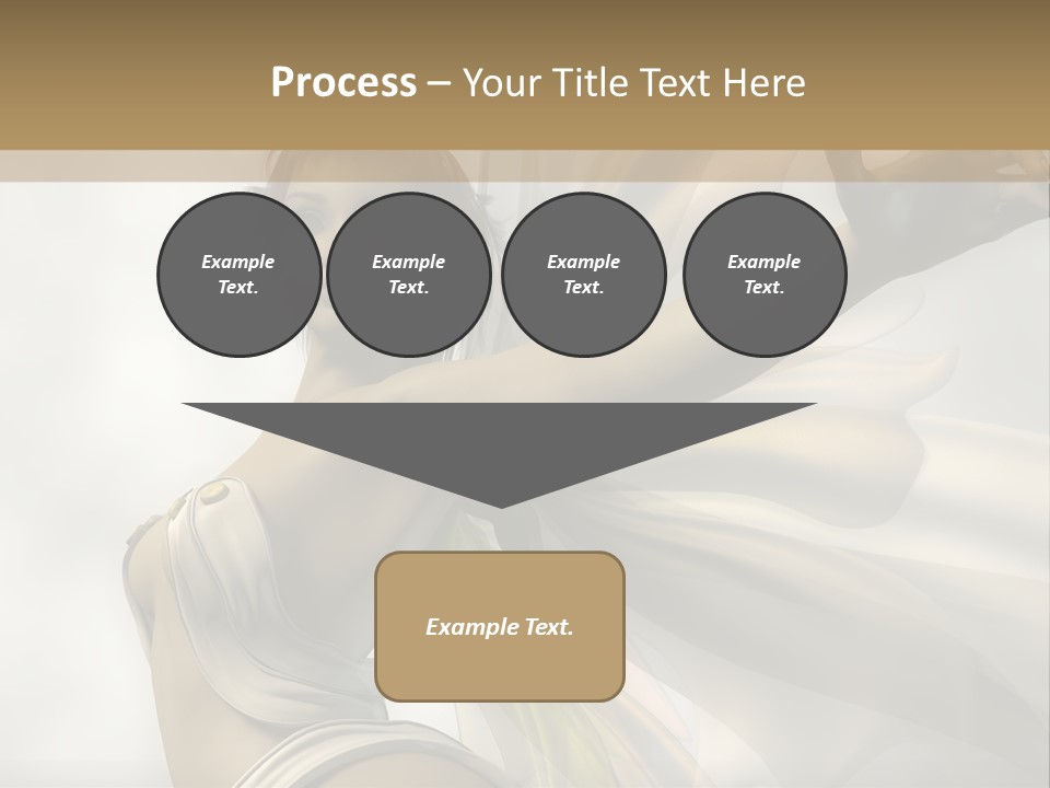 A Woman In A White Dress With A Butterfly On Her Arm PowerPoint Template