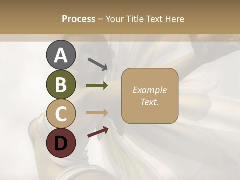 A Woman In A White Dress With A Butterfly On Her Arm PowerPoint Template