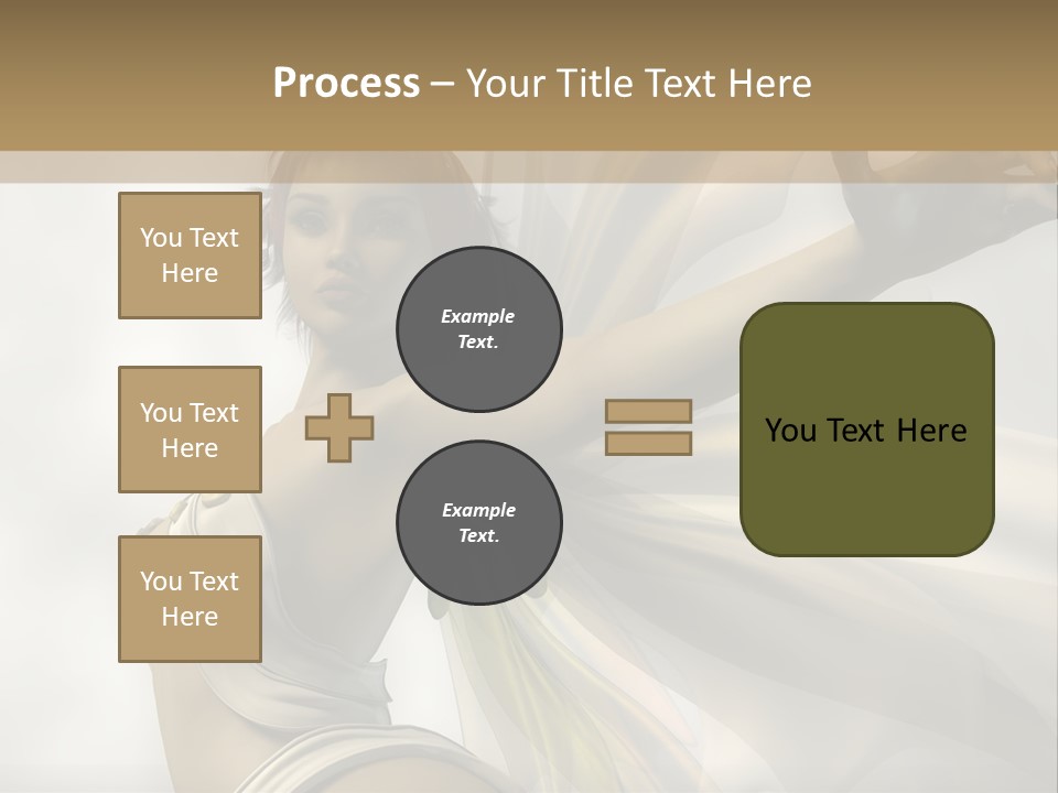 A Woman In A White Dress With A Butterfly On Her Arm PowerPoint Template