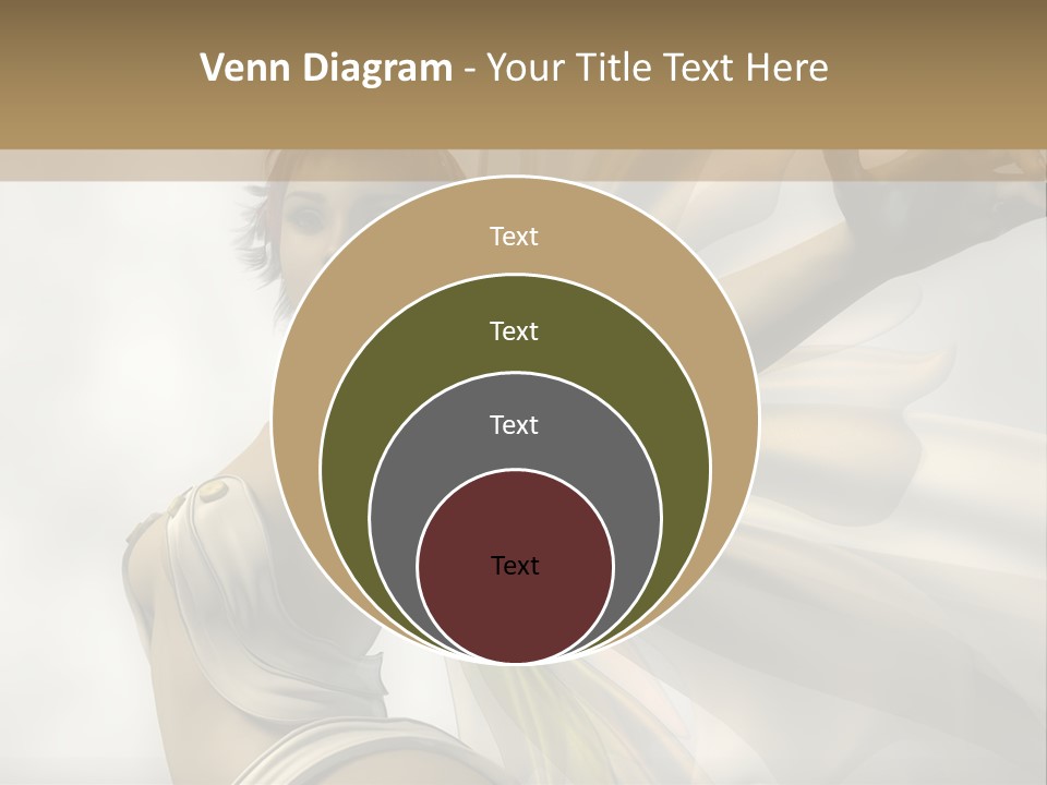 A Woman In A White Dress With A Butterfly On Her Arm PowerPoint Template