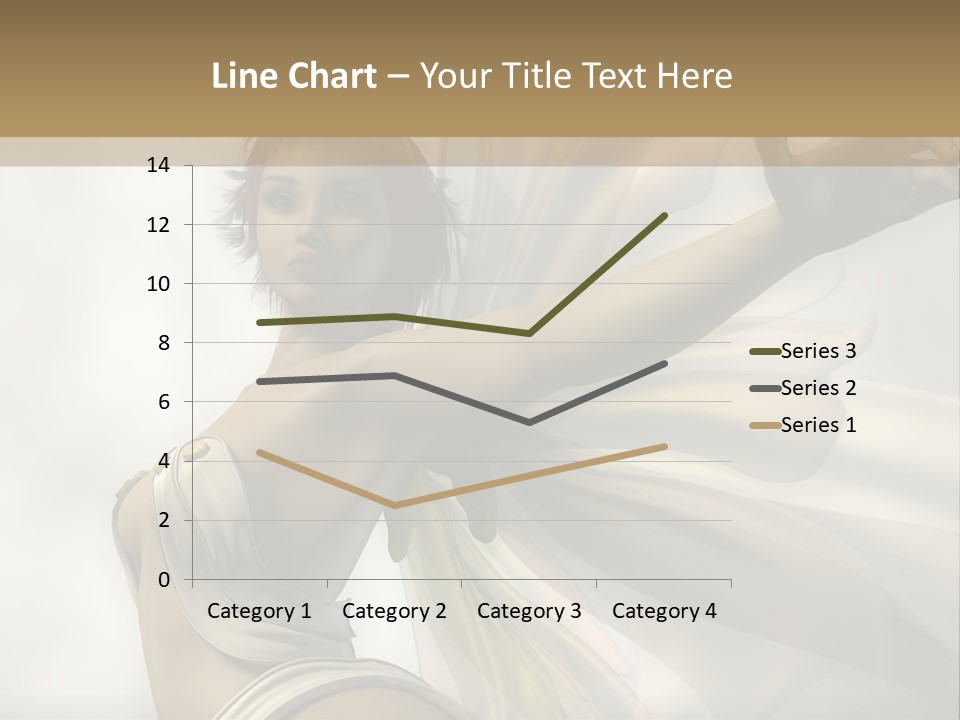 A Woman In A White Dress With A Butterfly On Her Arm PowerPoint Template