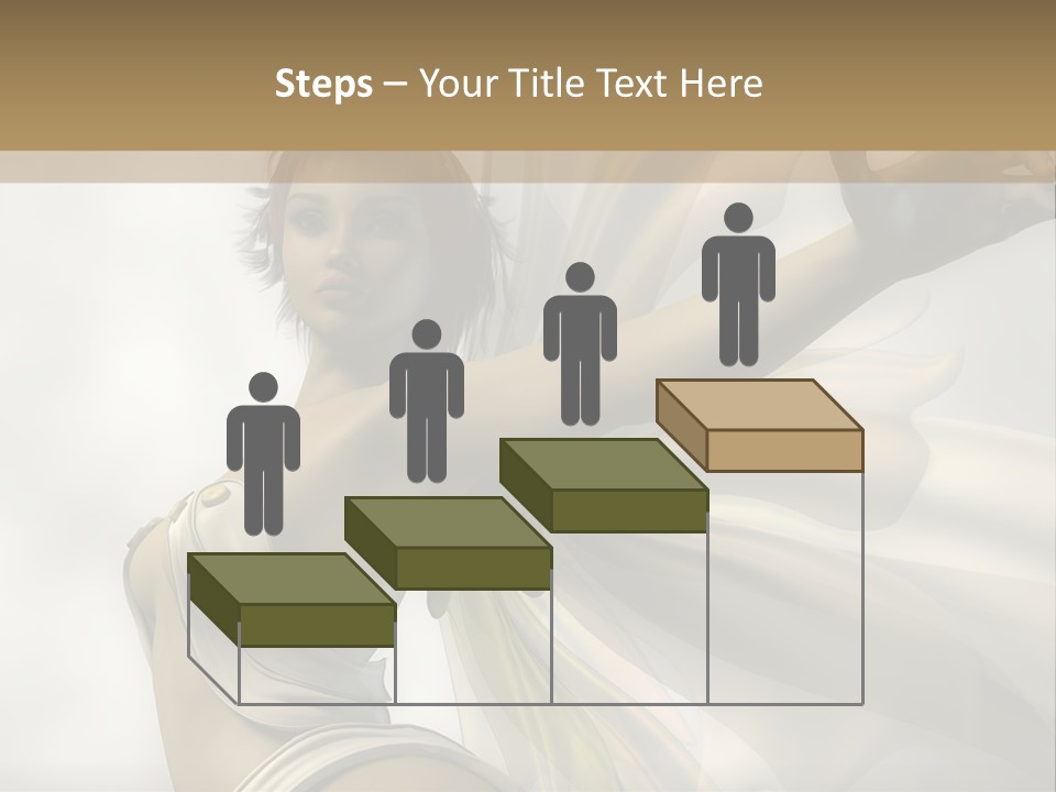 A Woman In A White Dress With A Butterfly On Her Arm PowerPoint Template