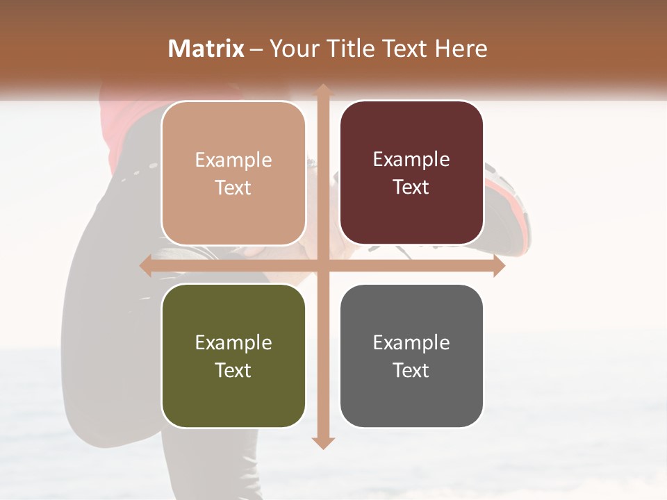 A Person Standing On A Beach With Their Feet In The Air PowerPoint Template