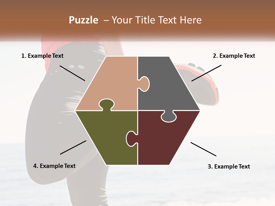 A Person Standing On A Beach With Their Feet In The Air PowerPoint Template