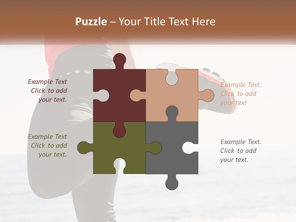 A Person Standing On A Beach With Their Feet In The Air PowerPoint Template