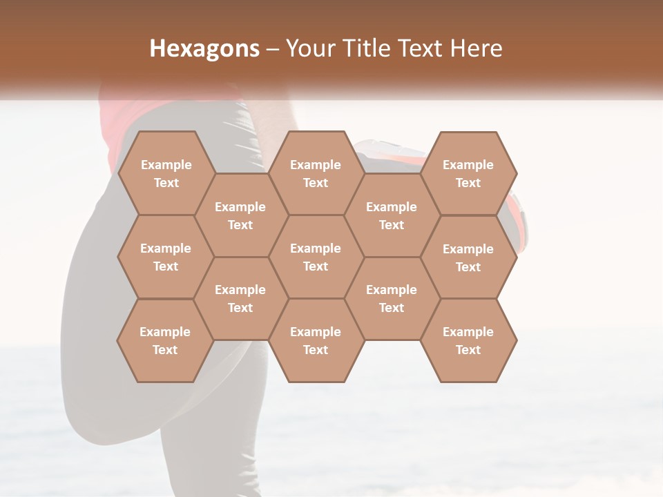 A Person Standing On A Beach With Their Feet In The Air PowerPoint Template