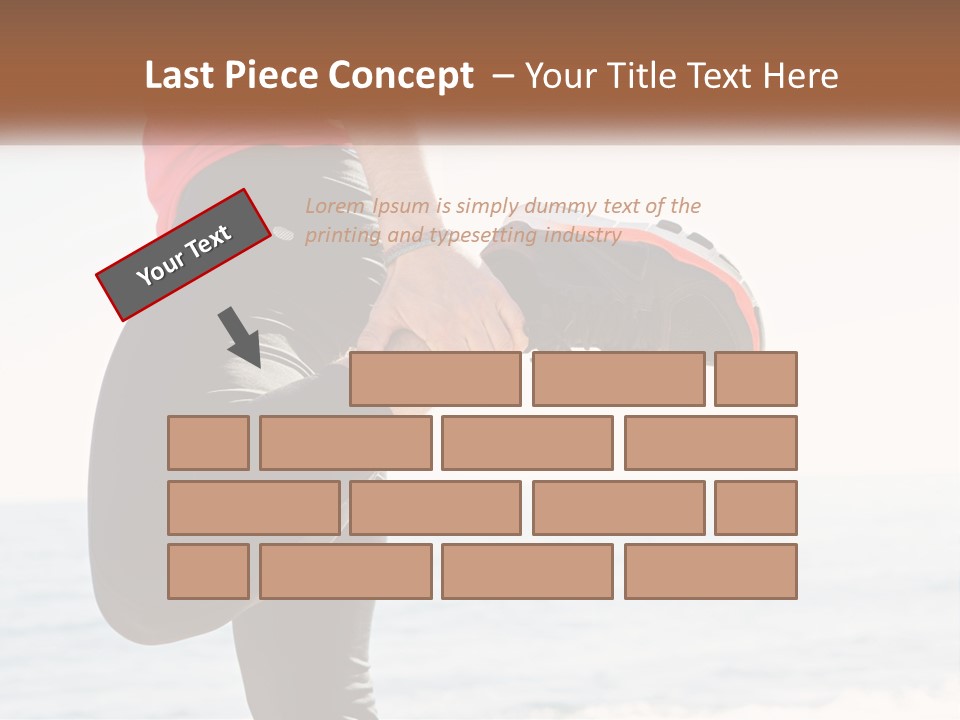 A Person Standing On A Beach With Their Feet In The Air PowerPoint Template