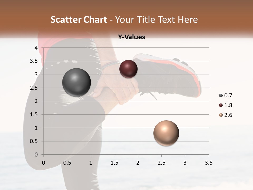 A Person Standing On A Beach With Their Feet In The Air PowerPoint Template