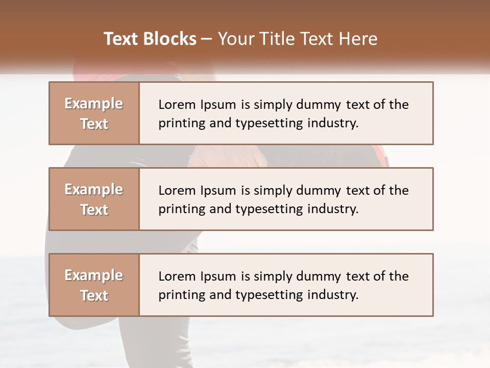 A Person Standing On A Beach With Their Feet In The Air PowerPoint Template