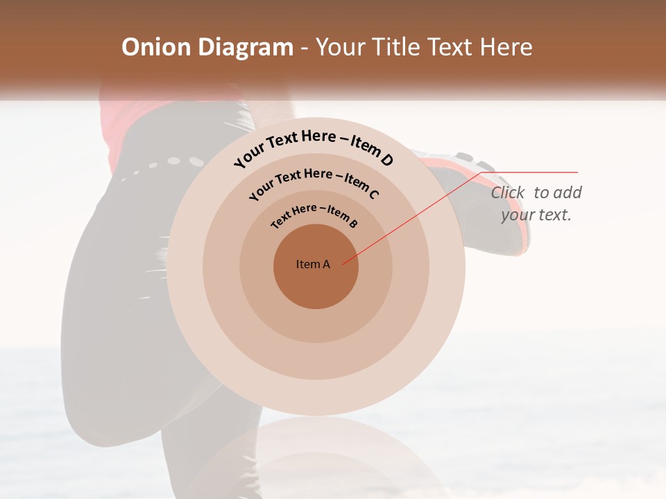 A Person Standing On A Beach With Their Feet In The Air PowerPoint Template