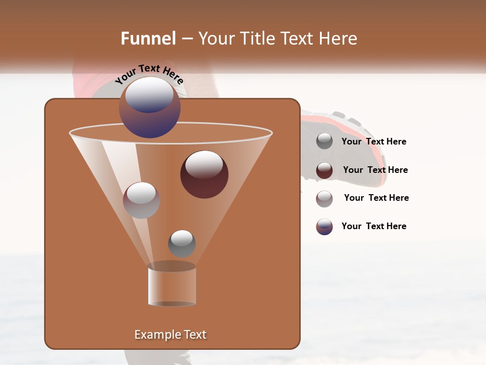 A Person Standing On A Beach With Their Feet In The Air PowerPoint Template