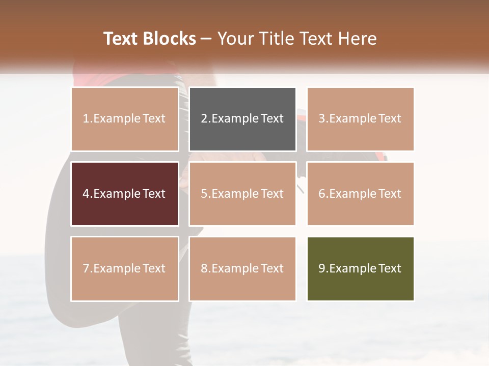 A Person Standing On A Beach With Their Feet In The Air PowerPoint Template