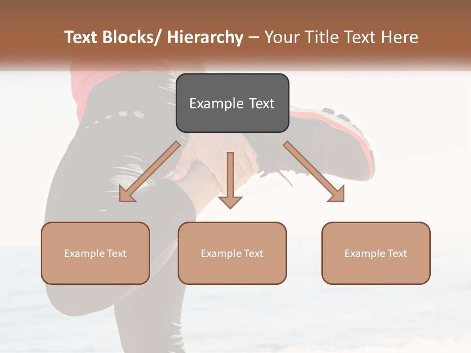 A Person Standing On A Beach With Their Feet In The Air PowerPoint Template