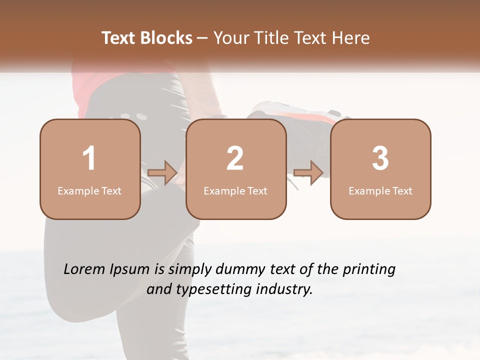 A Person Standing On A Beach With Their Feet In The Air PowerPoint Template