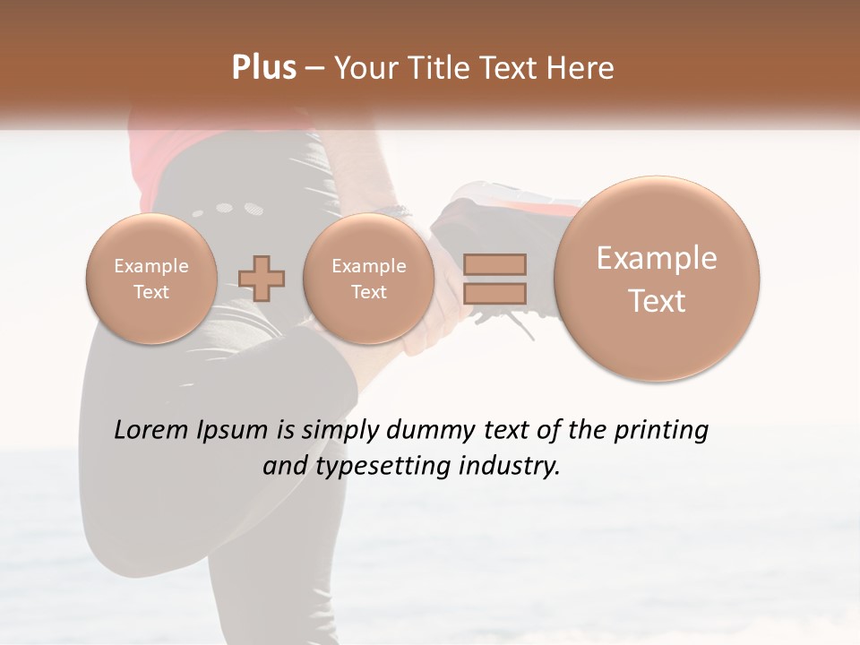 A Person Standing On A Beach With Their Feet In The Air PowerPoint Template