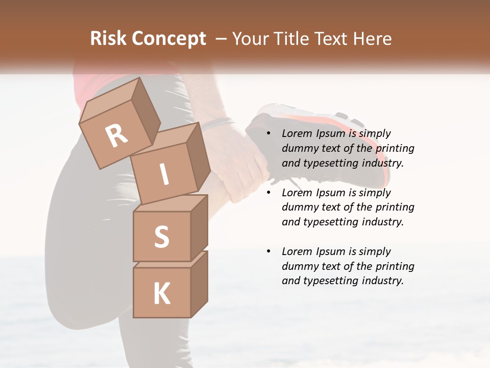 A Person Standing On A Beach With Their Feet In The Air PowerPoint Template