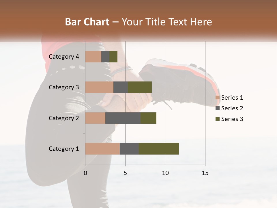 A Person Standing On A Beach With Their Feet In The Air PowerPoint Template