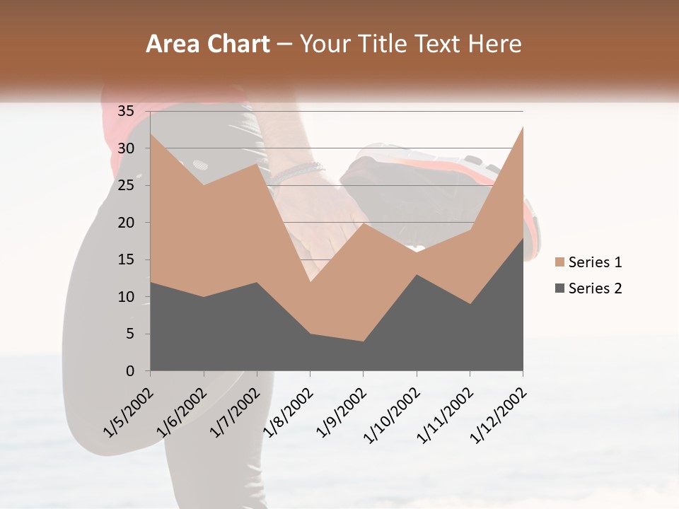 A Person Standing On A Beach With Their Feet In The Air PowerPoint Template