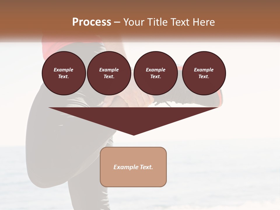 A Person Standing On A Beach With Their Feet In The Air PowerPoint Template