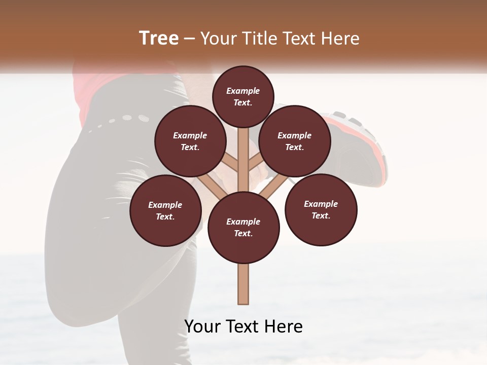 A Person Standing On A Beach With Their Feet In The Air PowerPoint Template