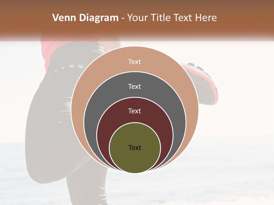 A Person Standing On A Beach With Their Feet In The Air PowerPoint Template