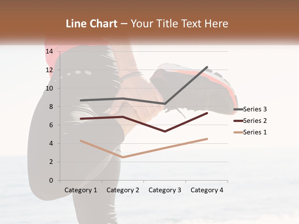 A Person Standing On A Beach With Their Feet In The Air PowerPoint Template