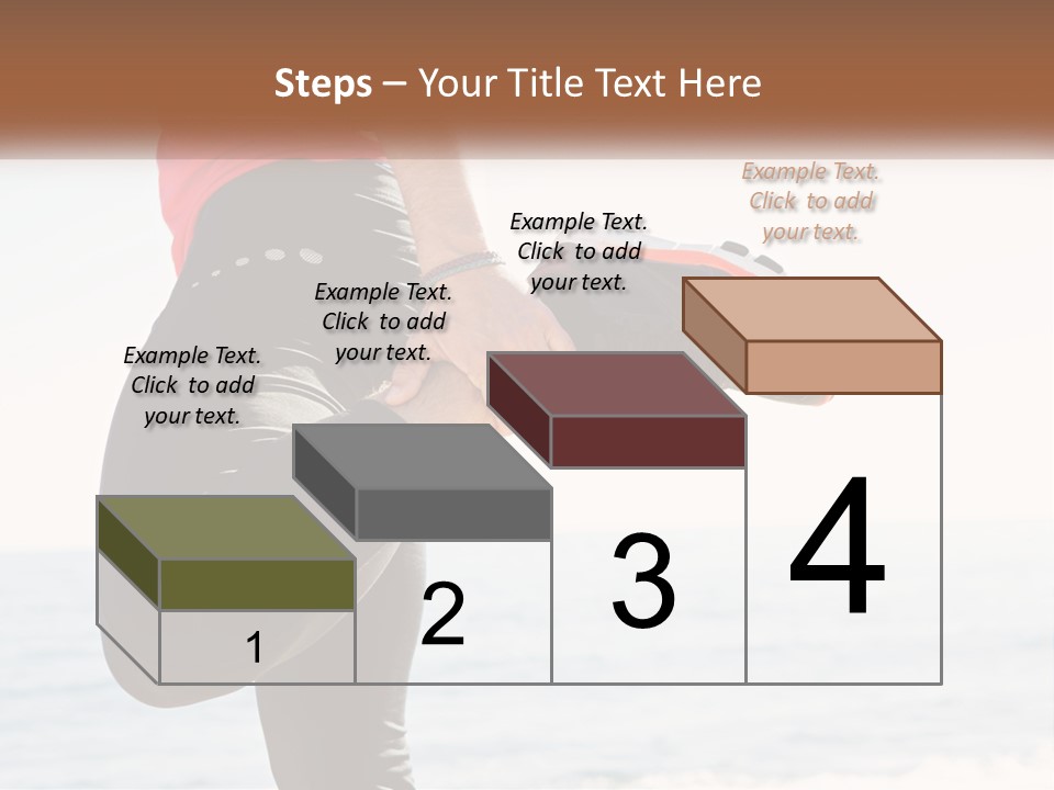 A Person Standing On A Beach With Their Feet In The Air PowerPoint Template