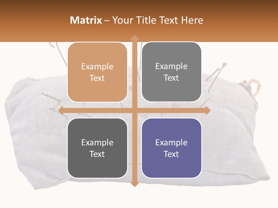 A Pillow With Pins Sticking Out Of It PowerPoint Template