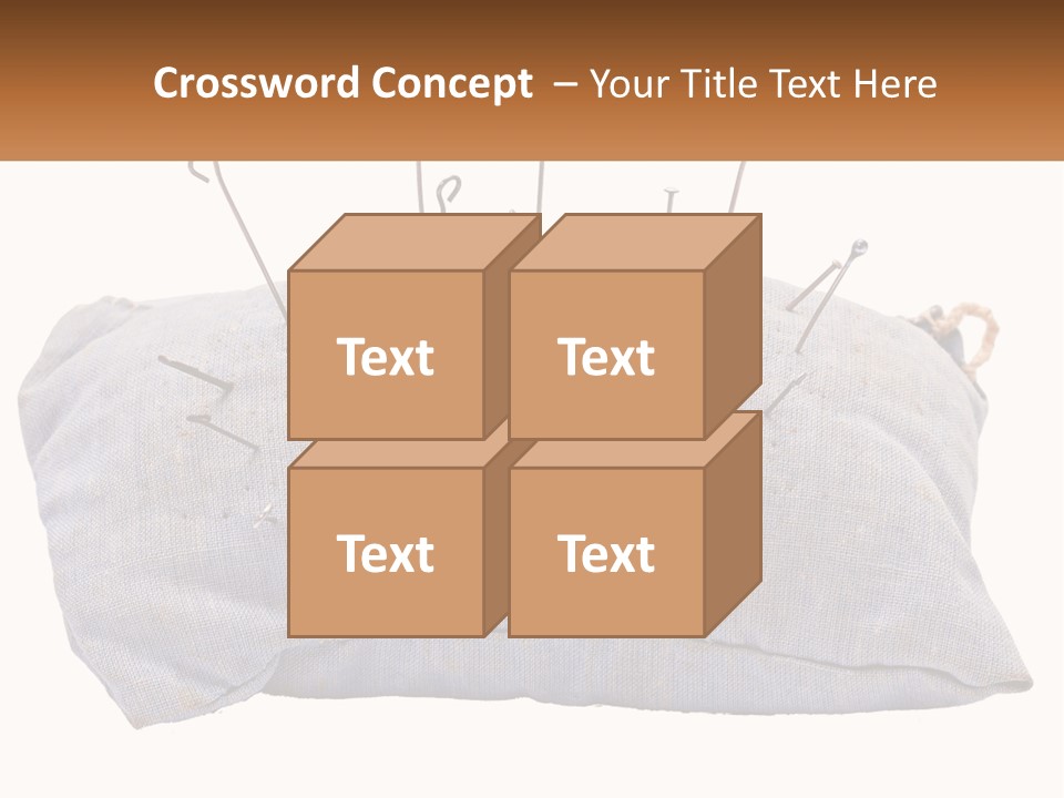 A Pillow With Pins Sticking Out Of It PowerPoint Template