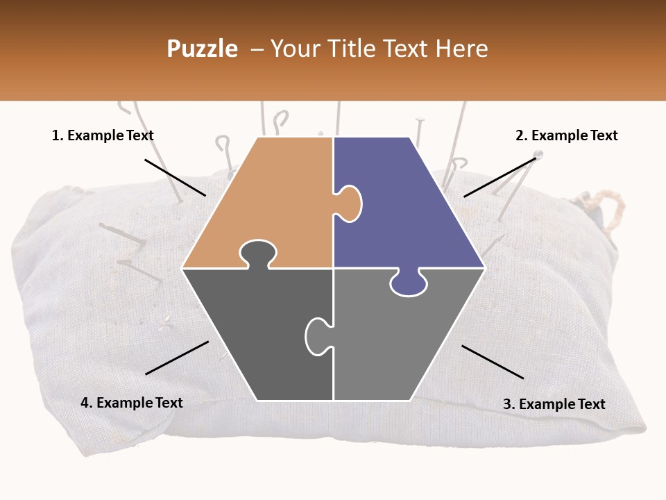 A Pillow With Pins Sticking Out Of It PowerPoint Template