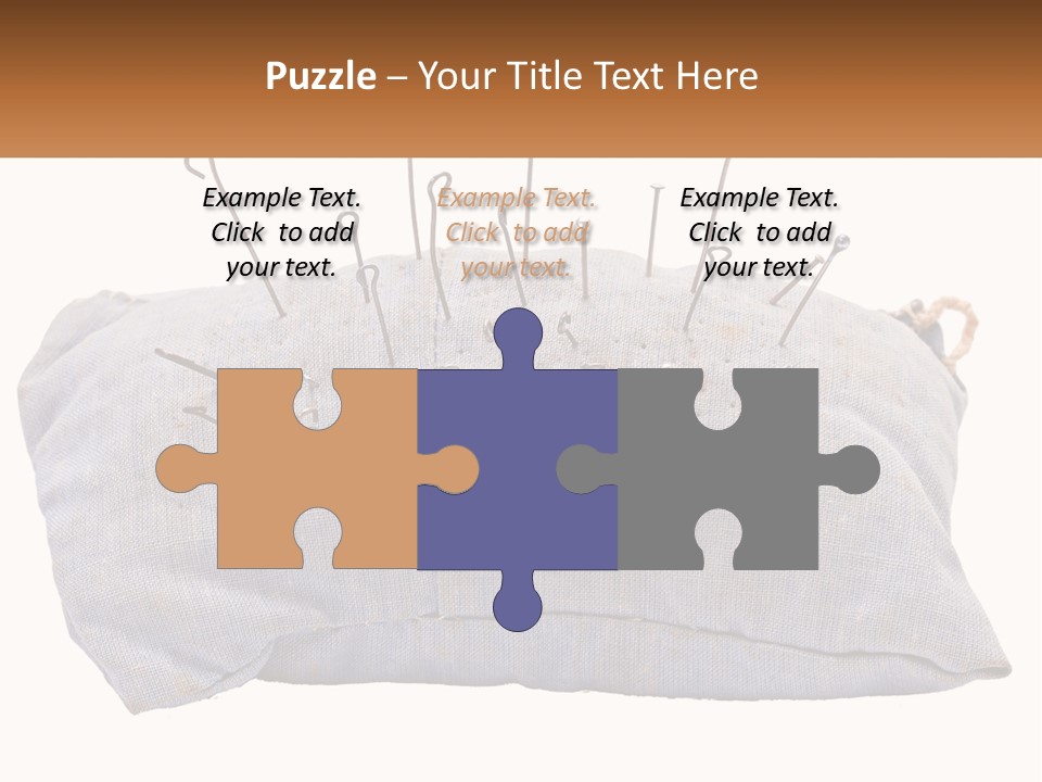 A Pillow With Pins Sticking Out Of It PowerPoint Template