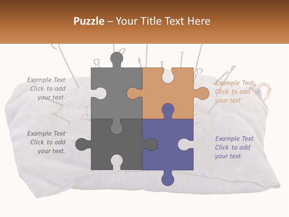 A Pillow With Pins Sticking Out Of It PowerPoint Template