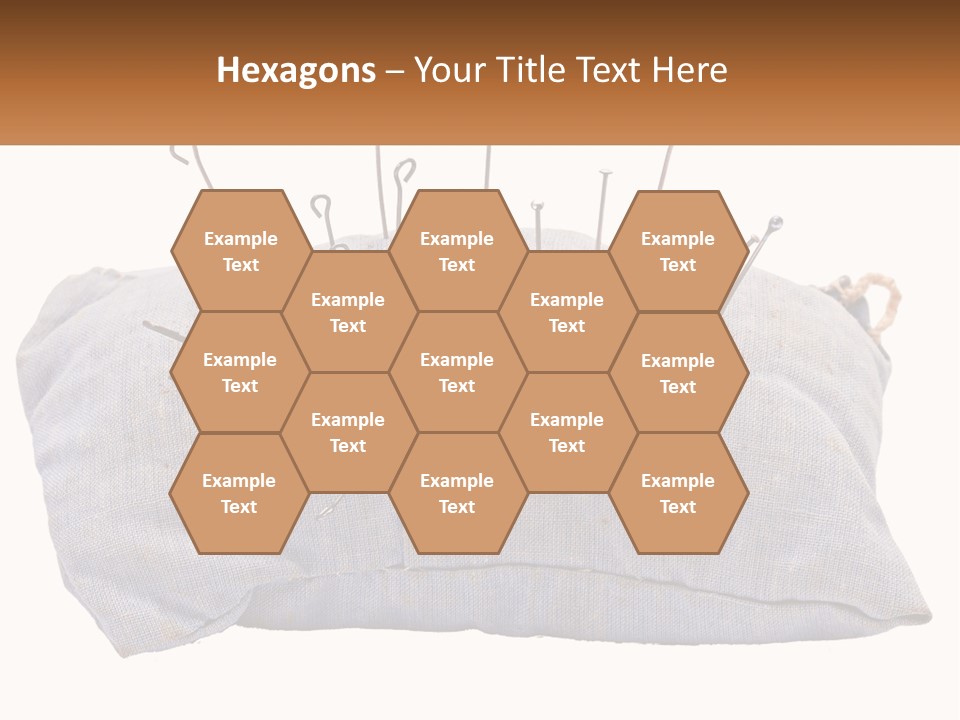 A Pillow With Pins Sticking Out Of It PowerPoint Template