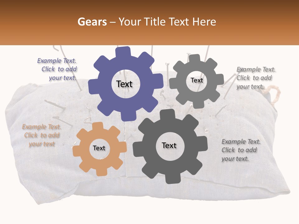 A Pillow With Pins Sticking Out Of It PowerPoint Template