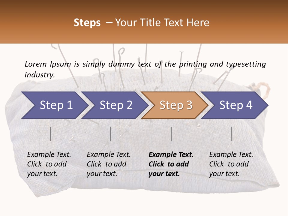 A Pillow With Pins Sticking Out Of It PowerPoint Template