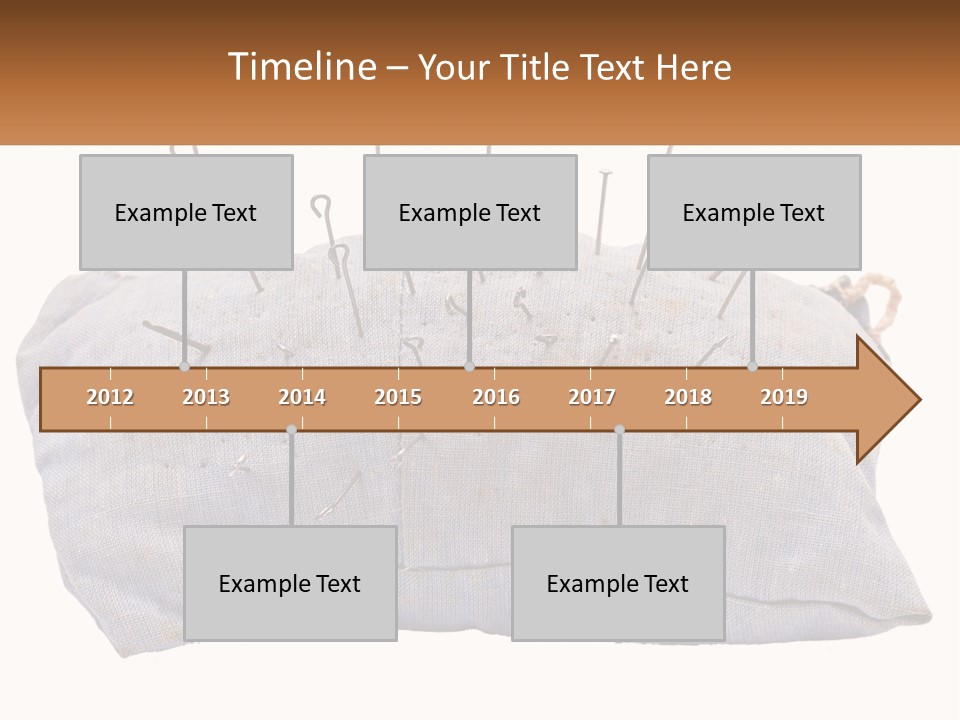 A Pillow With Pins Sticking Out Of It PowerPoint Template