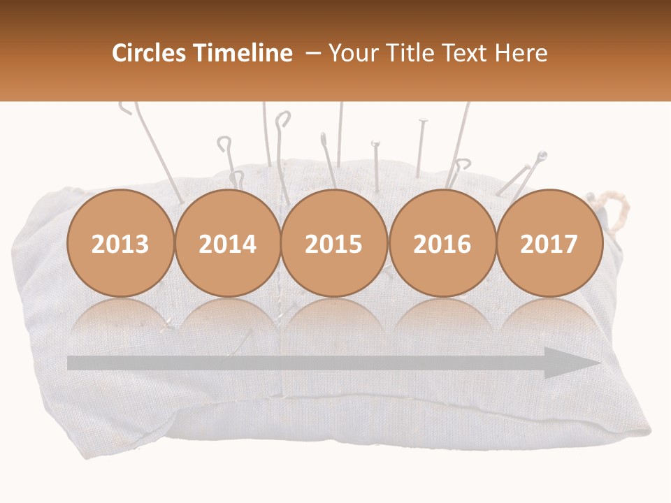 A Pillow With Pins Sticking Out Of It PowerPoint Template