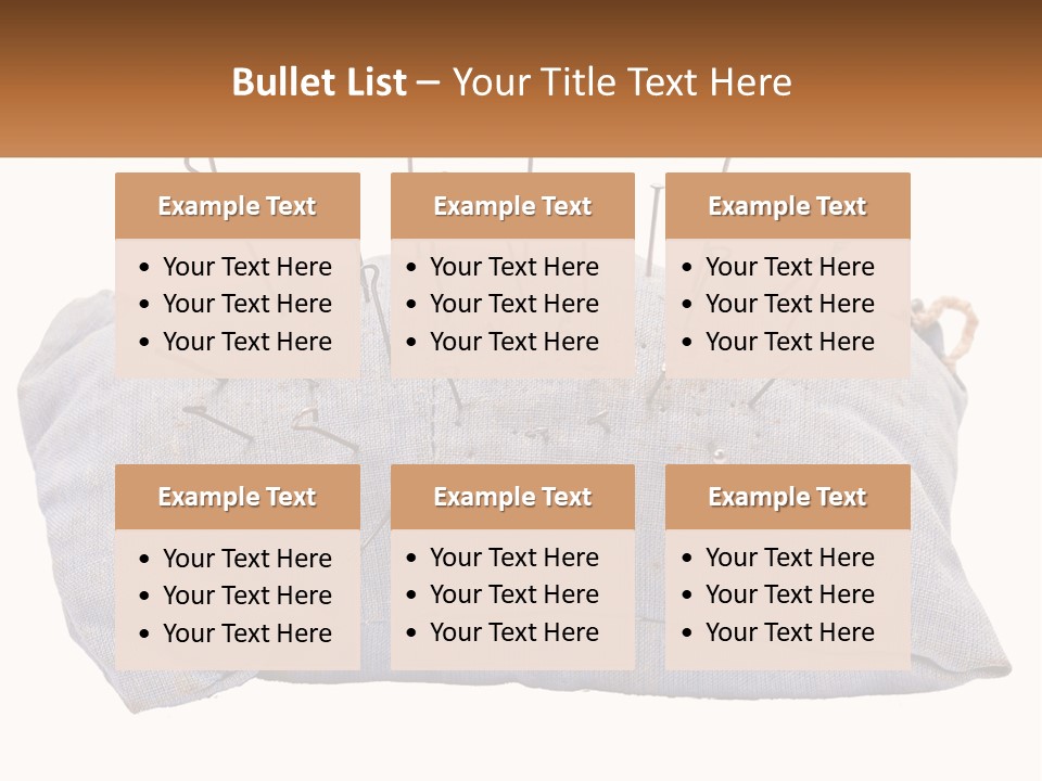 A Pillow With Pins Sticking Out Of It PowerPoint Template