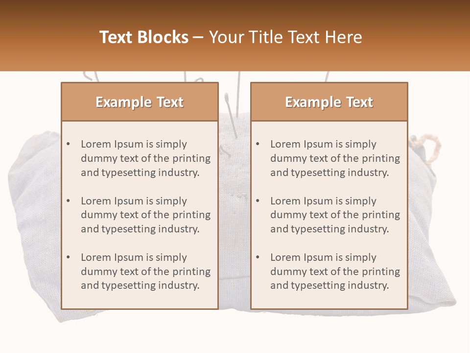 A Pillow With Pins Sticking Out Of It PowerPoint Template