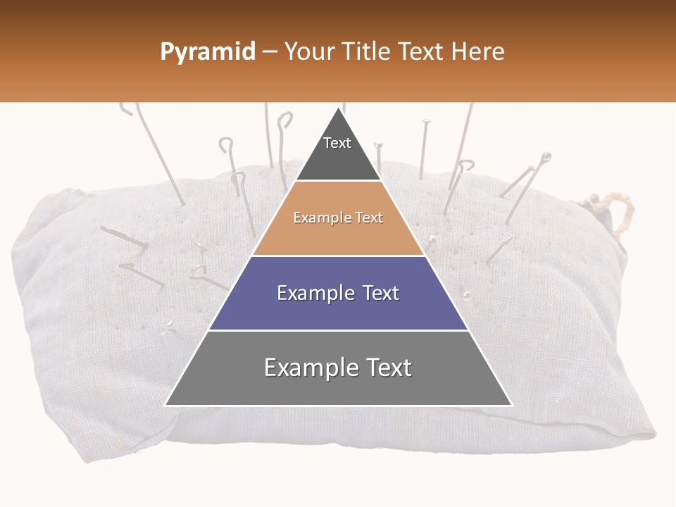 A Pillow With Pins Sticking Out Of It PowerPoint Template