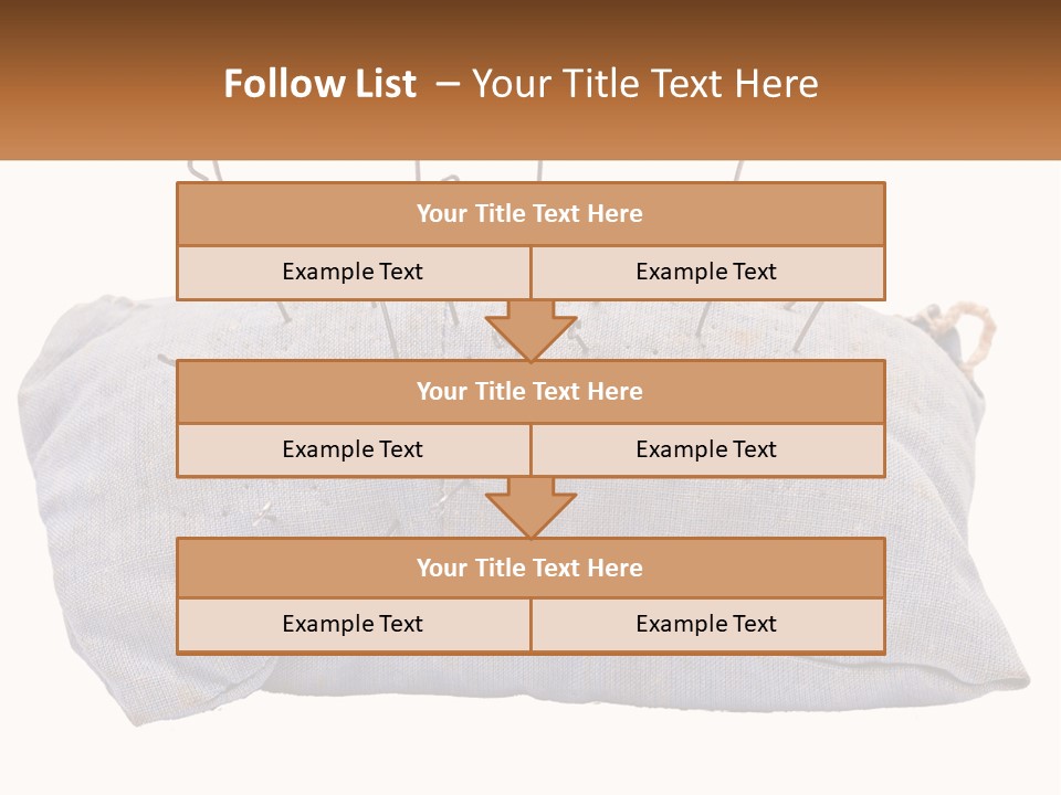 A Pillow With Pins Sticking Out Of It PowerPoint Template